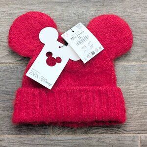 Zara Harry Lambert Disney Mickey Mouse Beanie Size Medium Red NWT